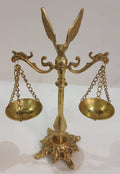 Solid Brass Justice Scale with Eagle Statue
