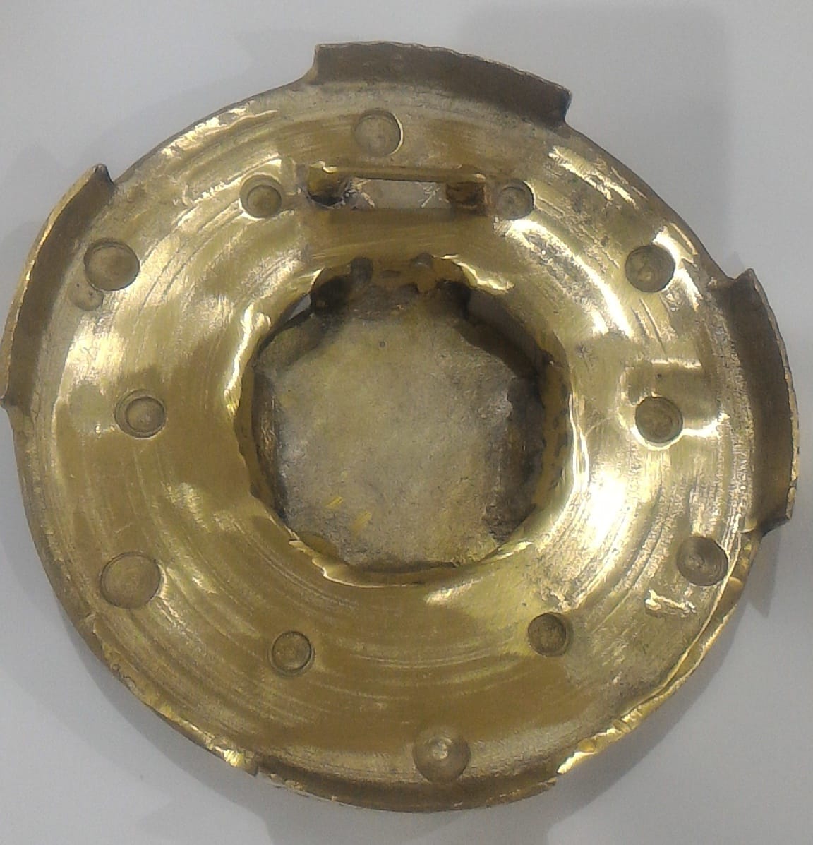 Decorative Solid Brass Shield with Two Swords