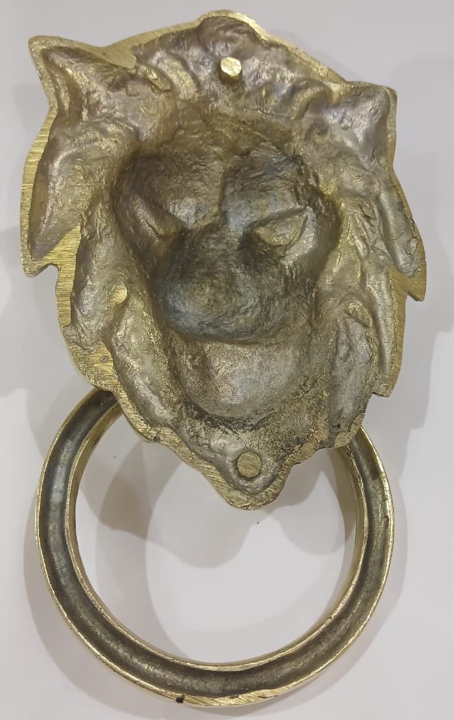 Large Solid Brass Lion Head Door Knocker